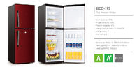 Manual Defrost Saving-energy Low Noise Direct Cool  Double Door Fridge 195L Capacity With Temperature Controller