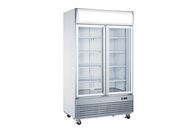 1038L No Frost Upright Diplay Freezer , Fan Cooling Glass Door Refrigerator